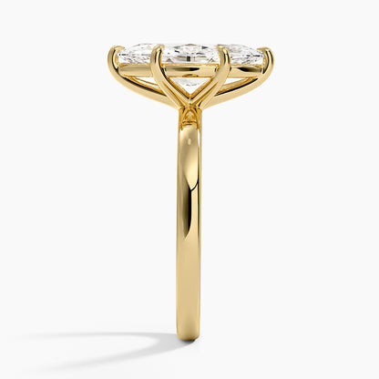 Fairmined Perfect Fit Solitaire 2mm Ring - Marquise Center Stone