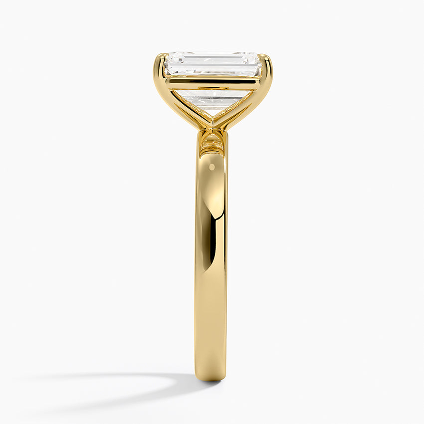 Fairmined Perfect Fit Solitaire 2.5mm Ring - Emerald Cut Center Stone
