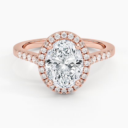 Odessa Halo Diamond Ring (1/5 ct. tw.) - Oval Center Stone