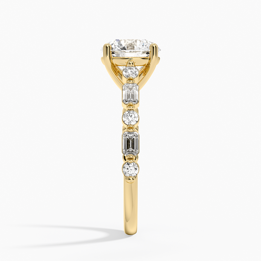 Kensington Half Coverage Diamond Ring (1/2 ct. tw.) - Round Cut Center Stone