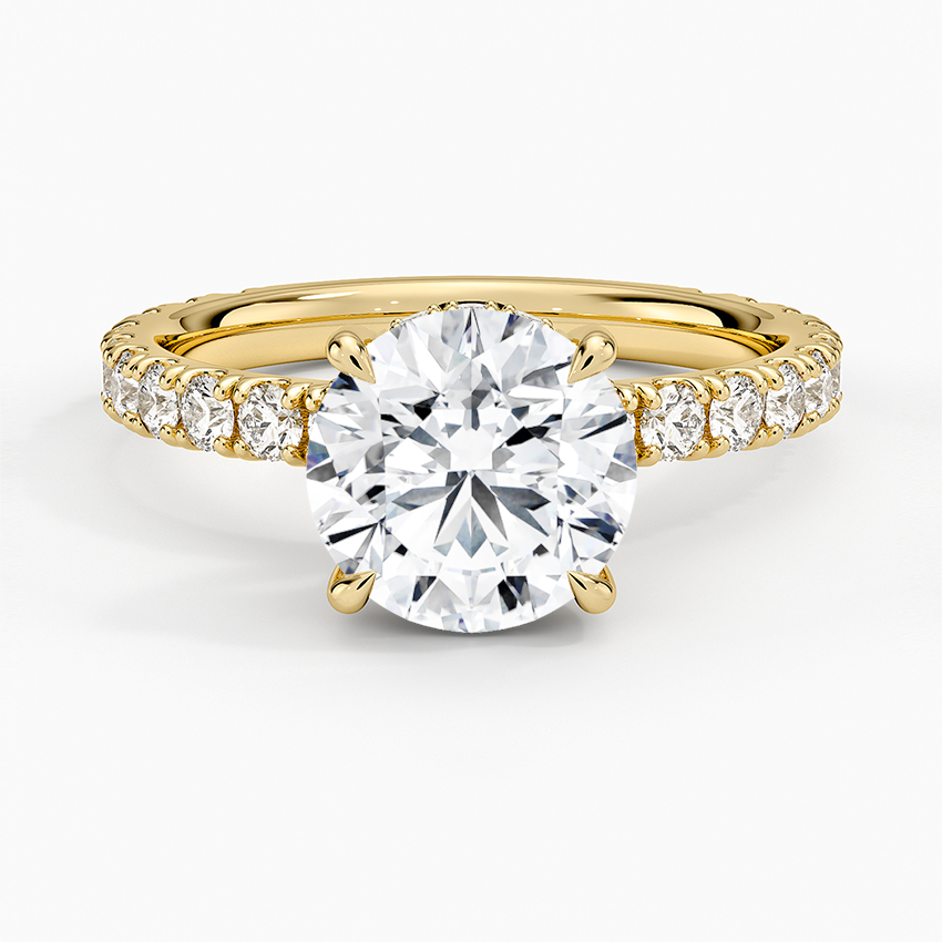 Grand Perfect Fit Three-Quarter Diamond Ring - Round Center Stone