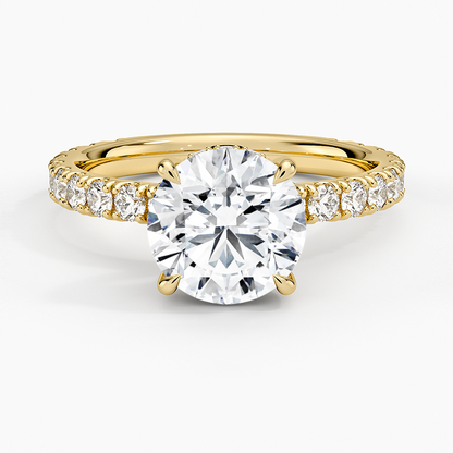 Grand Perfect Fit Three-Quarter Diamond Ring - Round Center Stone