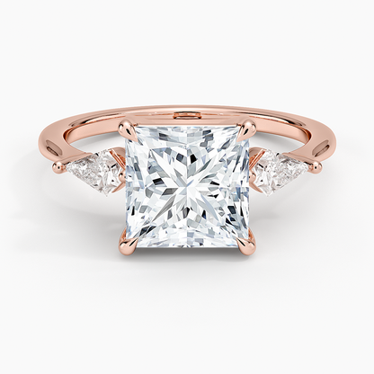 Luxe Cometa Three Stone Diamond Ring (1/3 ct. tw.) - Princess Cut Center Stone