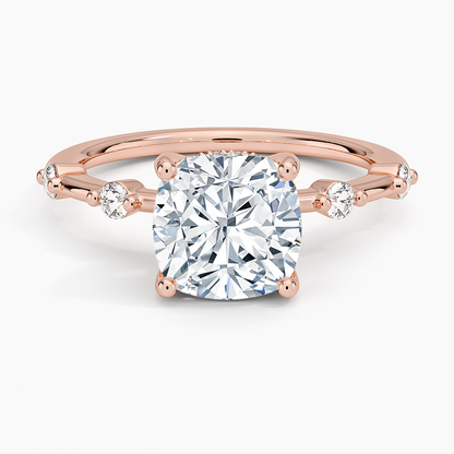 Aimee Hidden Halo Diamond Ring - Cushion Cut Center Stone