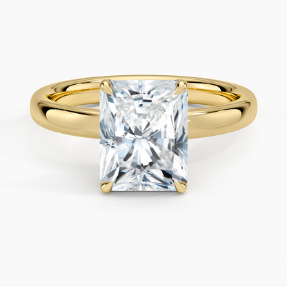 Elodie 2.5mm Solitaire Ring - Radiant Cut Center Stone