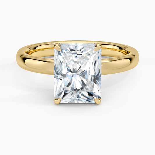 Elodie 2.5mm Solitaire Ring - Radiant Cut Center Stone