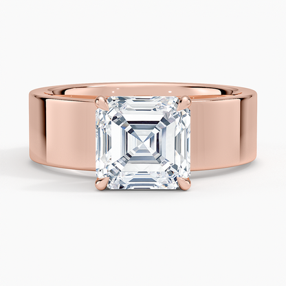 Peyton 6mm Solitaire Ring - Asscher Cut Center Stone