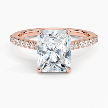 Elodie Cathedral Diamond Ring - Radiant Cut Center Stone