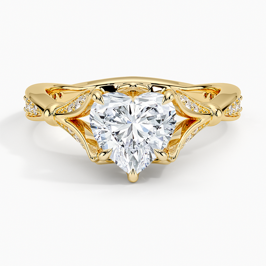 Zinnia Diamond Ring (1/3 ct. tw.) - Heart Cut Center Stone
