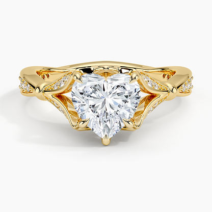 Zinnia Diamond Ring (1/3 ct. tw.) - Heart Cut Center Stone