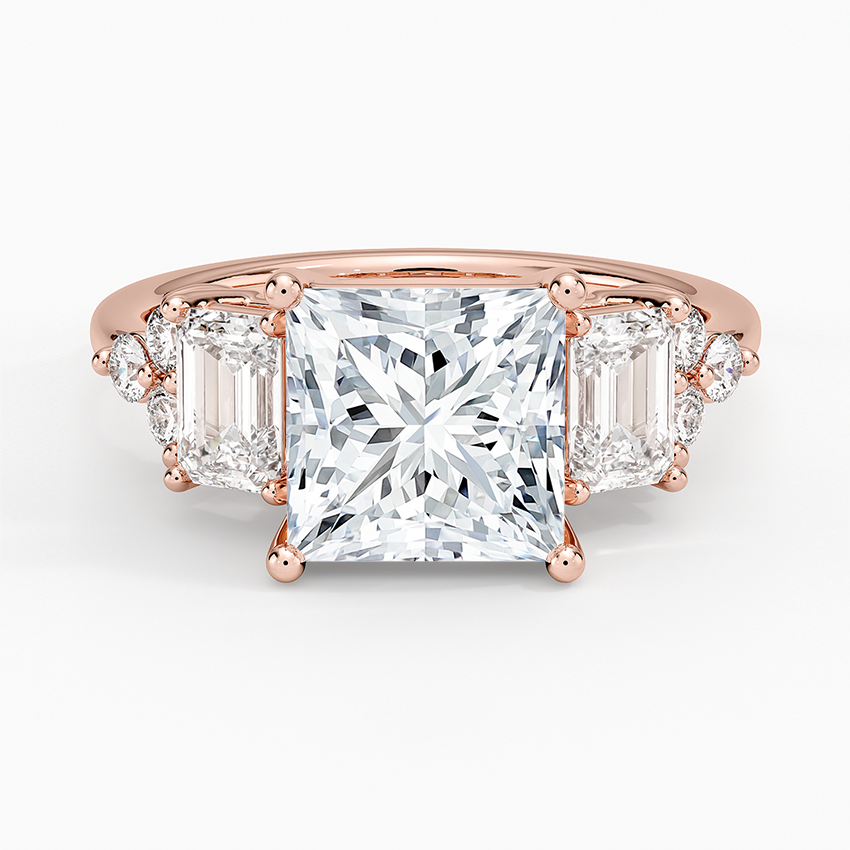 Sabine Cluster Diamond Ring (1 ct. tw.) - Princess Cut Center Stone