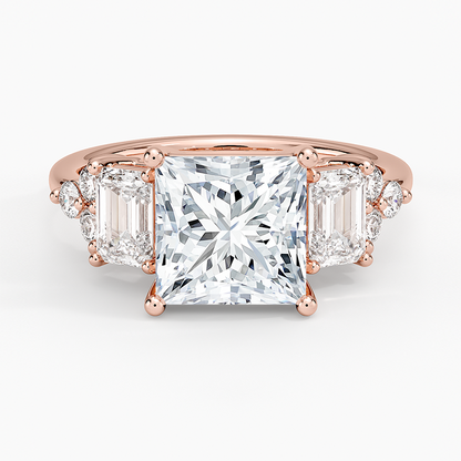 Sabine Cluster Diamond Ring (1 ct. tw.) - Princess Cut Center Stone