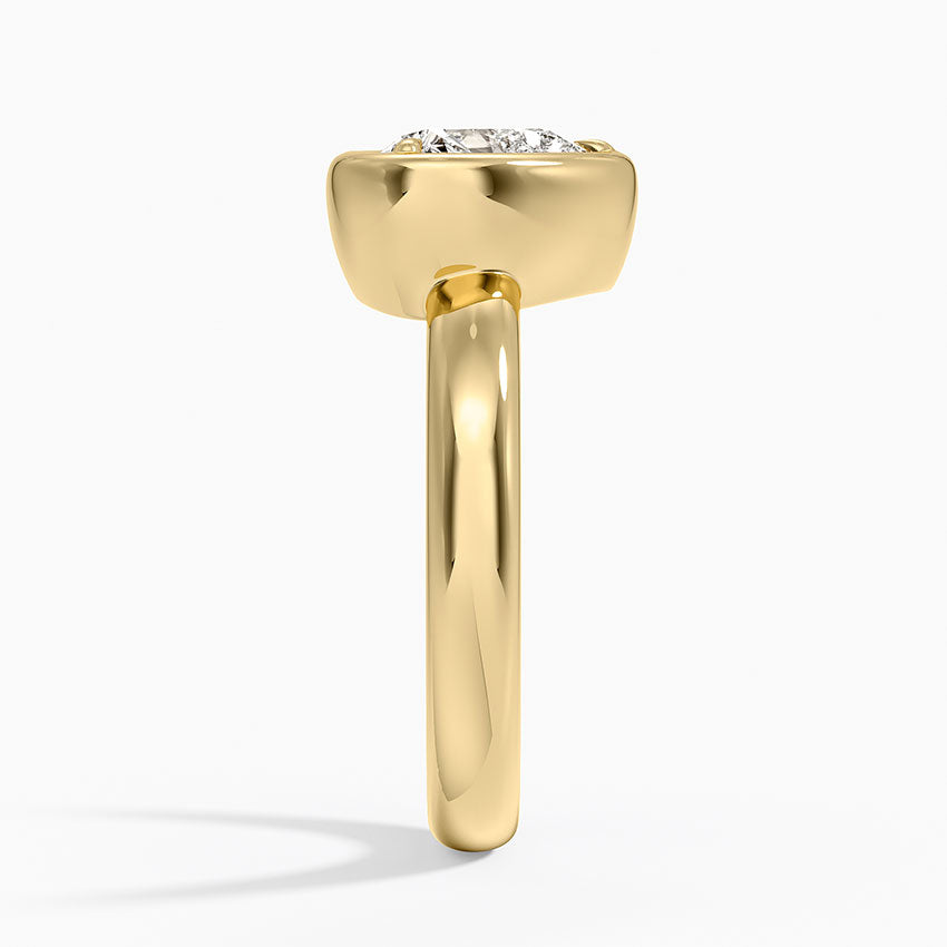 Andrea Bezel Prong Ring - Heart Center Stone