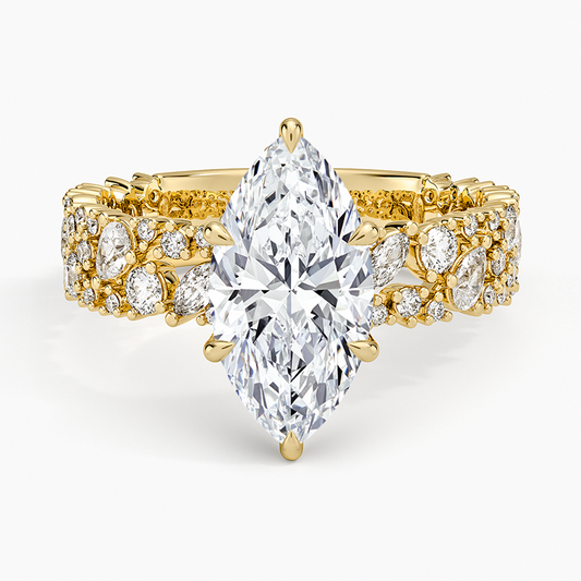 Glacé Diamond Ring (3/4 ct. tw.) - Marquise Cut Center Stone