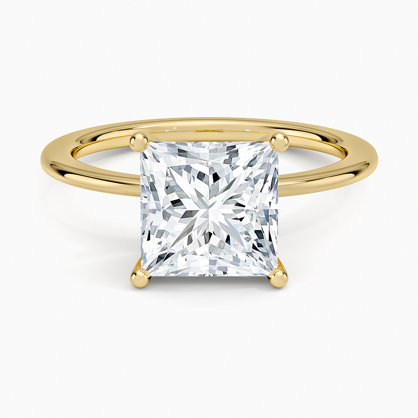 Aimee Solitaire Ring - Princess Cut Center Stone