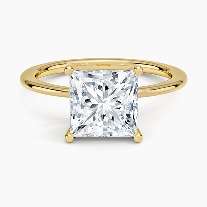 Aimee Solitaire Ring - Princess Cut Center Stone