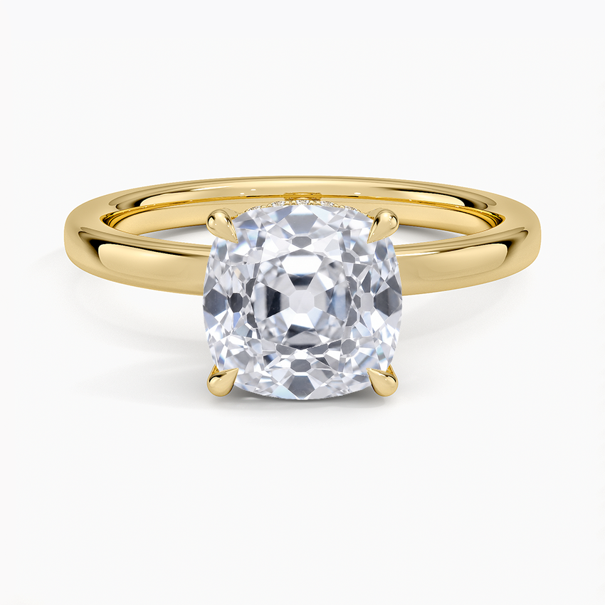 Lumiere 2mm Diamond Ring (1/8 ct. tw.) - Old Mine Cut Center Stone
