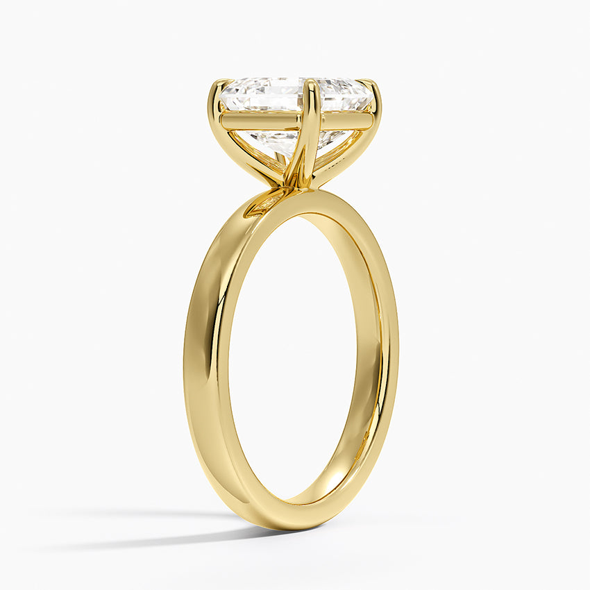 Fairmined Perfect Fit Solitaire 2.5mm Ring - Asscher Cut Center Stone