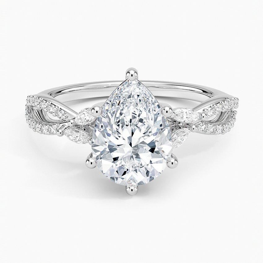 Luxe Willow Diamond Ring (1/4 ct. tw.) - Pear Center Stone