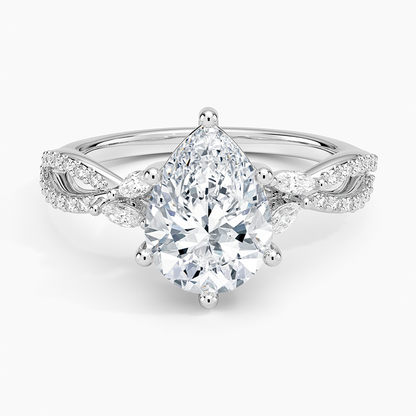 Luxe Willow Diamond Ring (1/4 ct. tw.) - Pear Center Stone