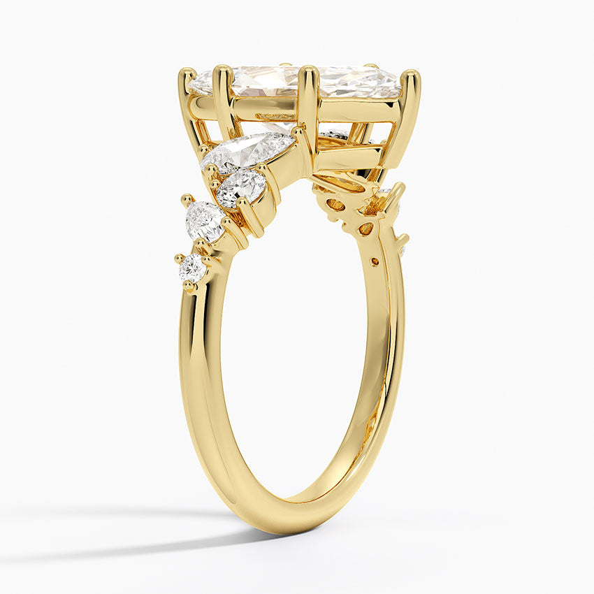 Olivetta Tapered Diamond Ring (1/2 ct. tw.) - Marquise Cut Center Stone