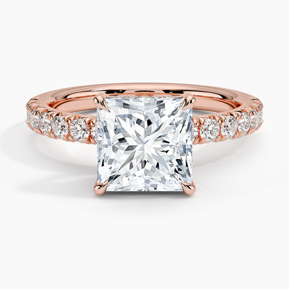 Olympia Half Coverage Diamond Ring (1/2 ct. tw.) - Princess Cut Center Stone
