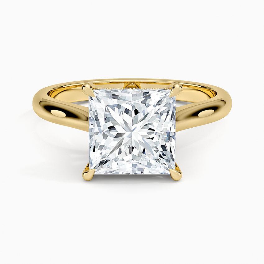 Dawn 2mm Diamond Ring - Princess Cut Center Stone