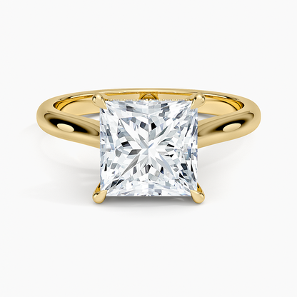 Dawn 2mm Diamond Ring - Princess Cut Center Stone