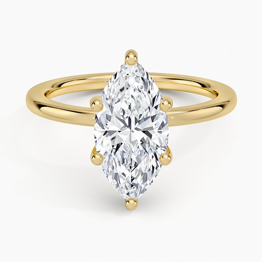 Sydney Perfect Fit Hidden Halo Six-Prong Diamond Ring - Marquise Center Stone