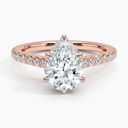 Chantal Diamond Ring - Pear Center Stone
