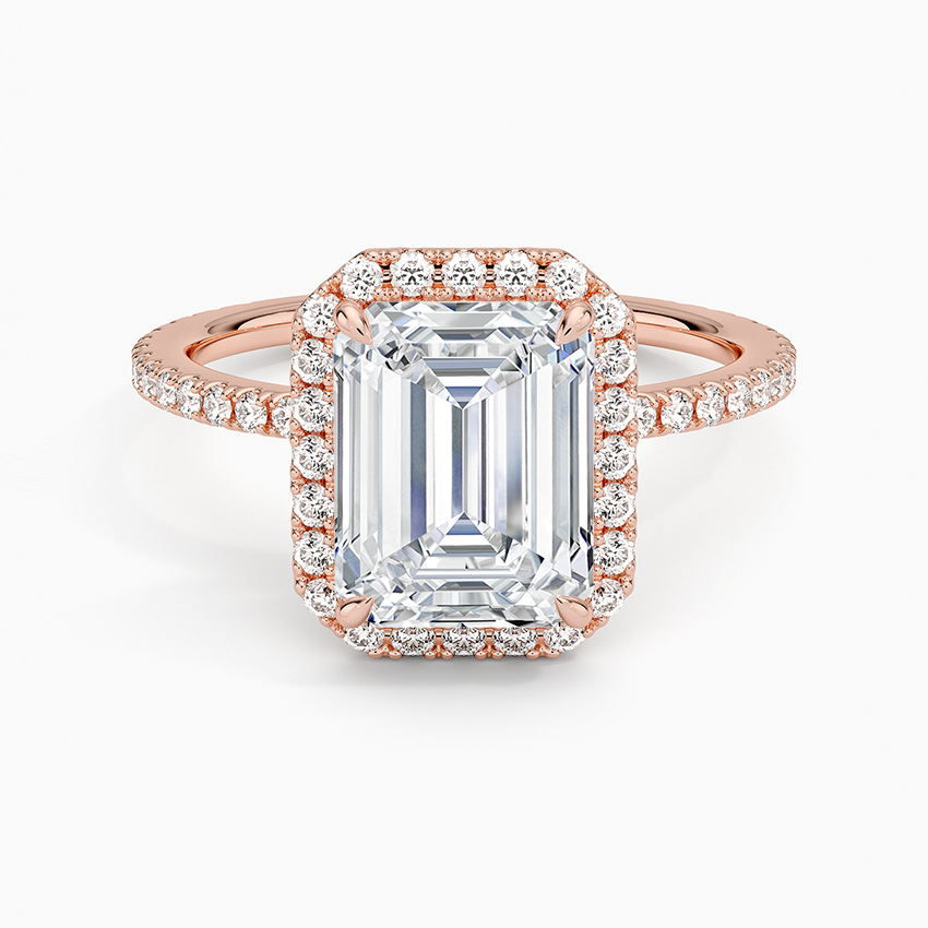 Waverly Halo Diamond Ring (1/2 ct. tw.) - Emerald Cut Center Stone