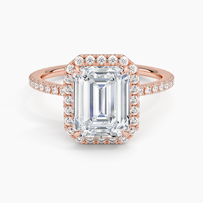 Waverly Halo Diamond Ring (1/2 ct. tw.) - Emerald Cut Center Stone