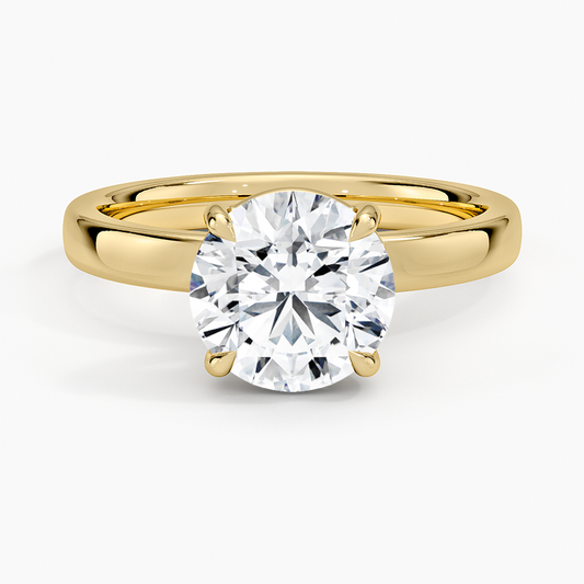 Fairmined Perfect Fit Solitaire 2.5mm Ring - Round Cut Center Stone