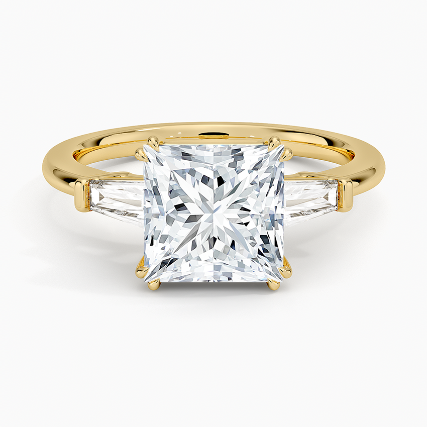 Symphony Double Prong Three Stone Diamond Ring (1/2 ct. tw.) - Princess Cut Center Stone