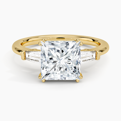 Symphony Double Prong Three Stone Diamond Ring (1/2 ct. tw.) - Princess Cut Center Stone