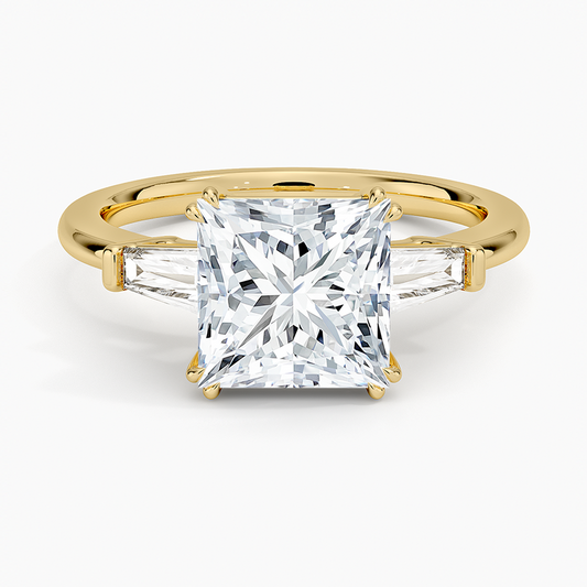 Symphony Double Prong Three Stone Diamond Ring (1/2 ct. tw.) - Princess Cut Center Stone