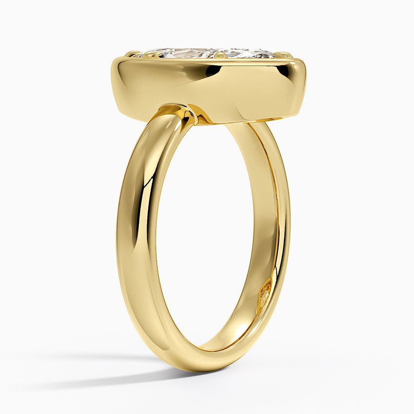 Andrea Bezel Prong Ring - Marquise Center Stone