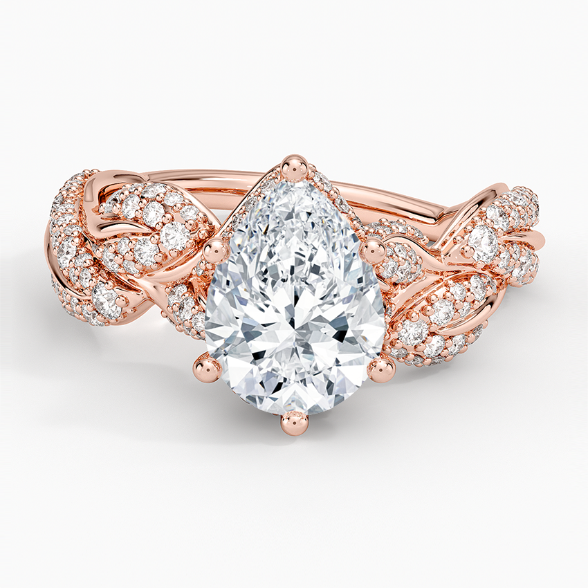 Olivia Diamond Ring (1 ct. tw.) - Pear Center Stone