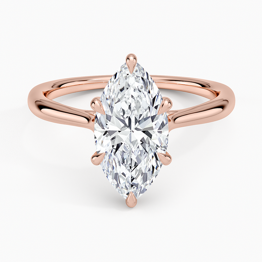 Freesia Cathedral Solitaire Ring - Marquise Center Stone