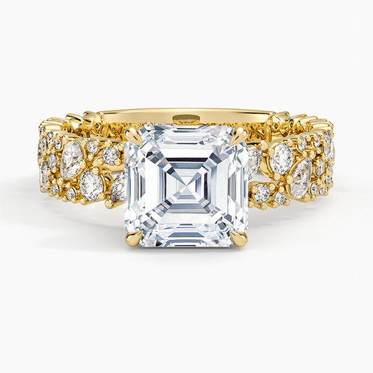 Glacé Diamond Ring (3/4 ct. tw.) - Asscher Cut Center Stone