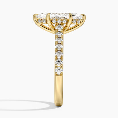 Grand Lissome Diamond Ring - Marquise Center Stone