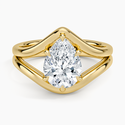Frame Solitaire Ring - Pear Center Stone