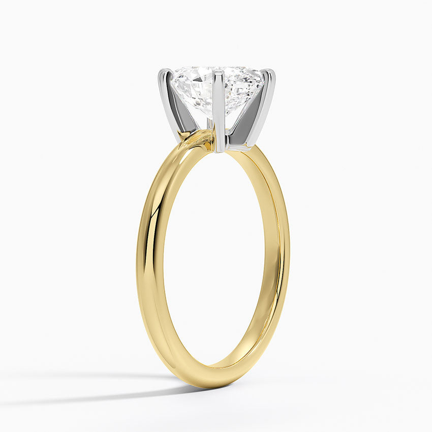 Comfort Fit 2mm Six-Prong Solitaire Ring - Oval Center Stone