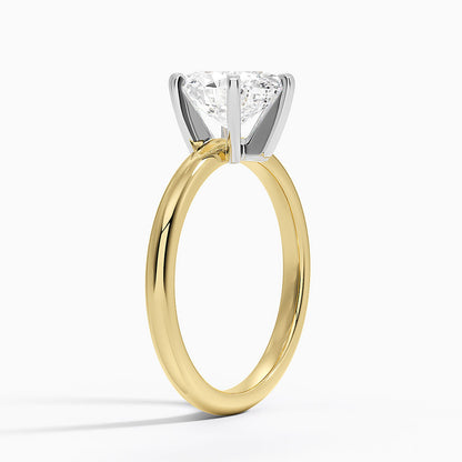 Comfort Fit 2mm Six-Prong Solitaire Ring - Oval Center Stone