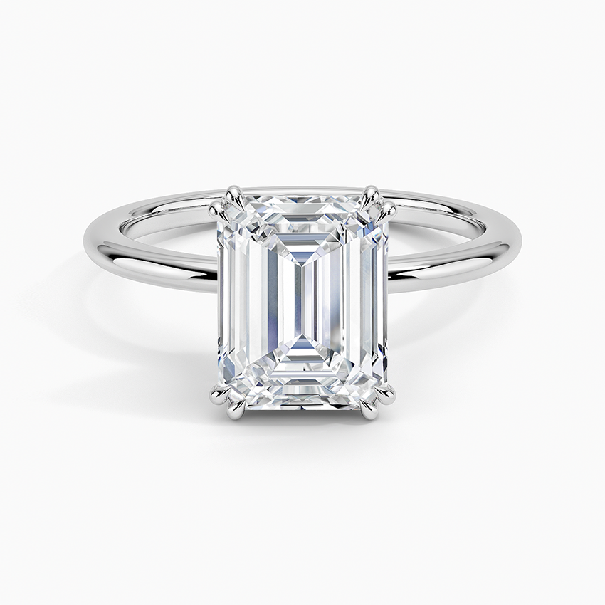 Aveline Solitaire Ring - Emerald Cut Center Stone