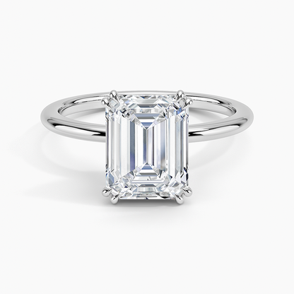 Aveline Solitaire Ring - Emerald Cut Center Stone
