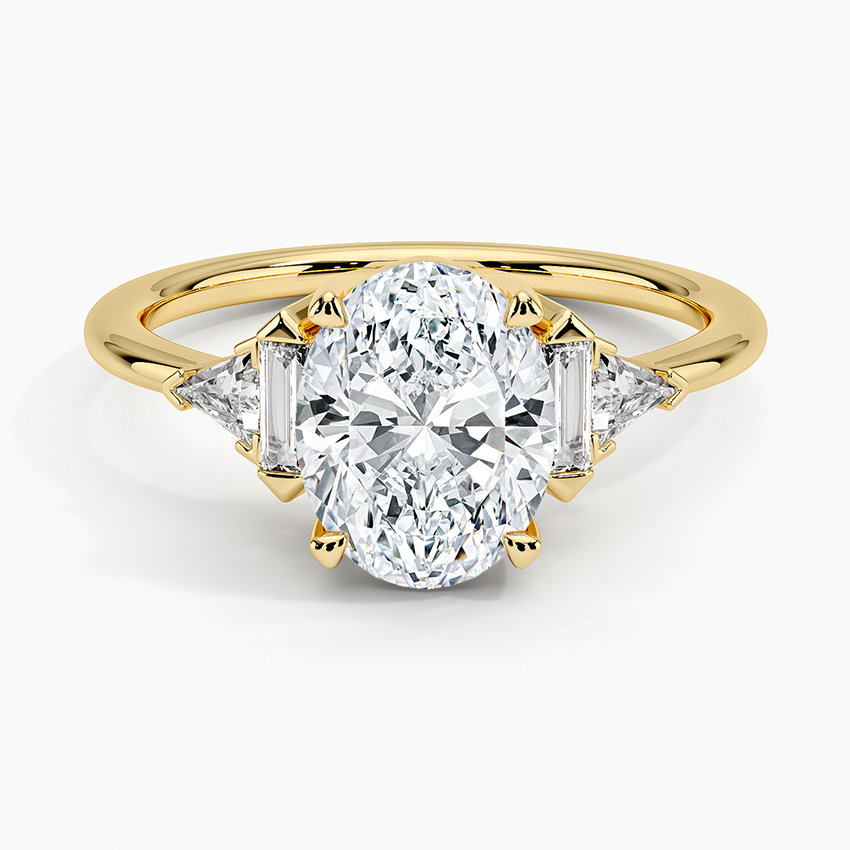 Edie Art Deco Diamond Ring (1/4 ct. tw.) - Oval Center Stone