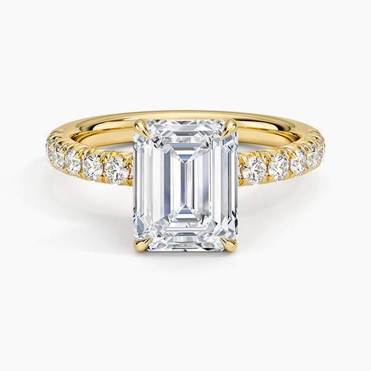 Luxe Amelie Diamond Ring (3/8 ct. tw.) - Emerald Cut Center Stone
