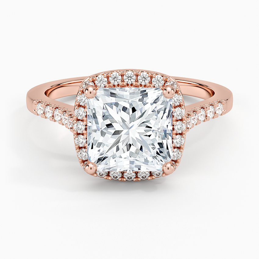 Odessa Halo Diamond Ring (1/5 ct. tw.) - Princess Cut Center Stone