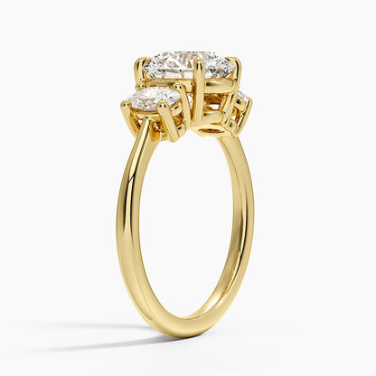 Oval-Cut Three Stone Diamond Ring (1/2 ct. tw.) - Round Center Stone
